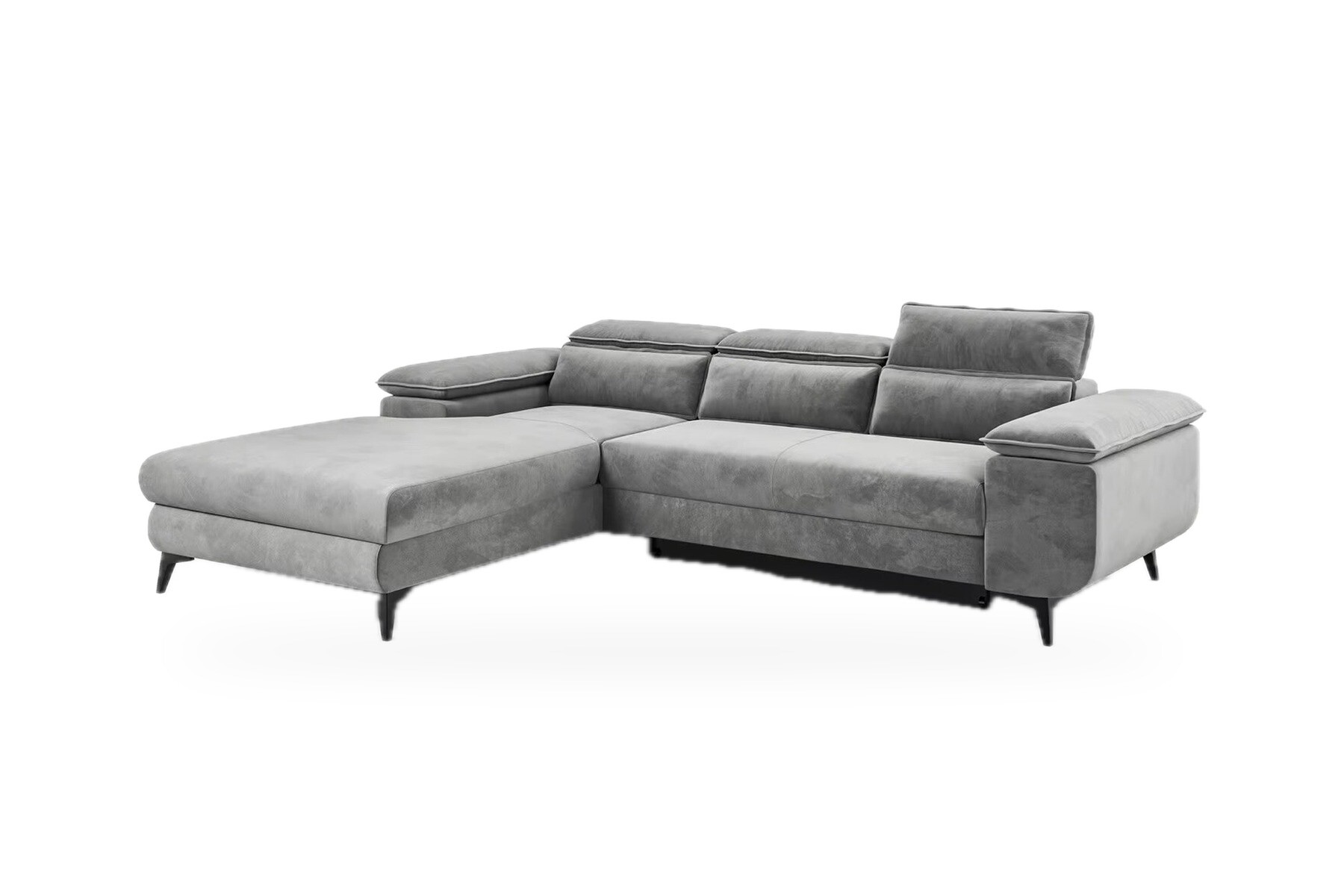 Boxspring Xpert - Hoekslaapbank met opbergruimte en hoofdsteunen - Modena