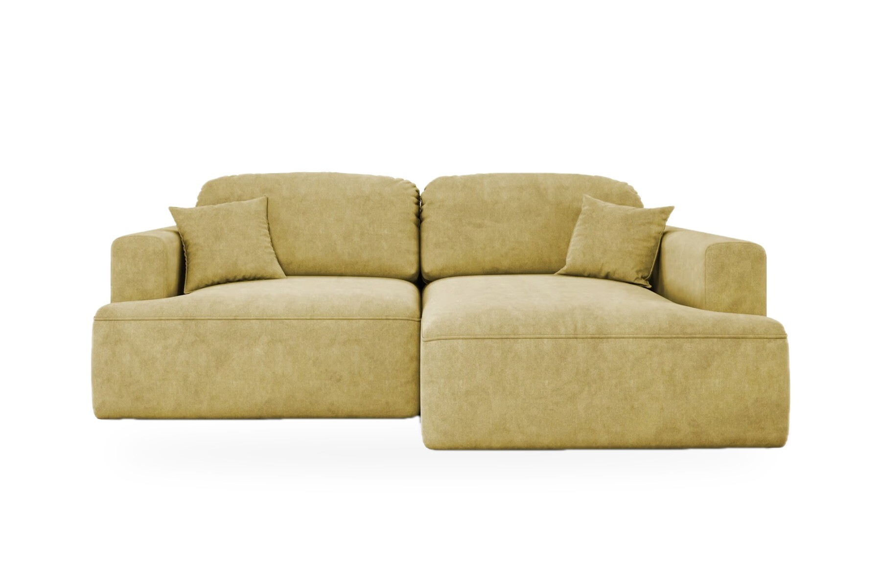 Boxspring Xpert - Velours hoekslaapbank met opbergruimte - Lecce
