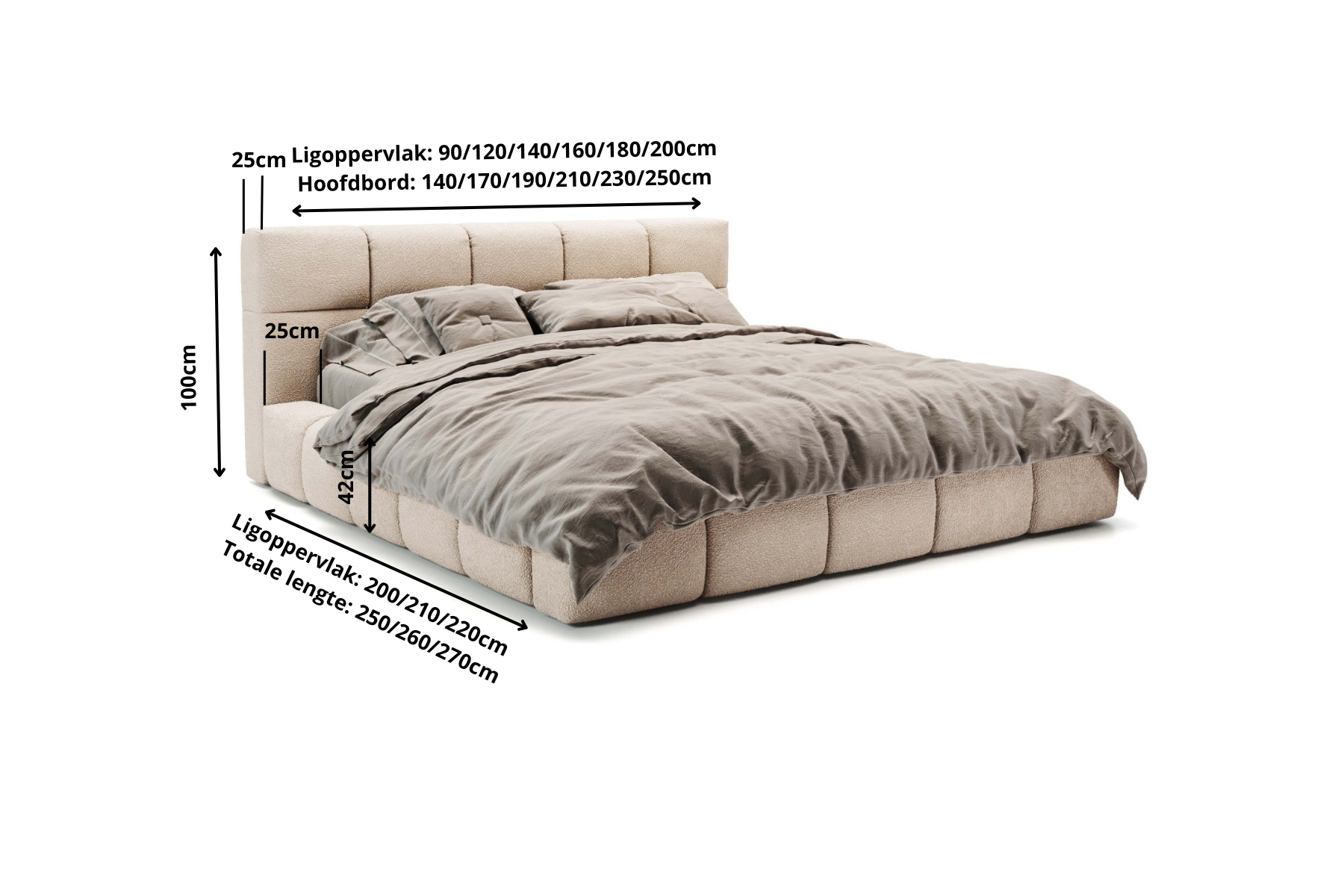 Boxspring Xpert - Ledikant met opbergruimte Milaan | Cloud bed