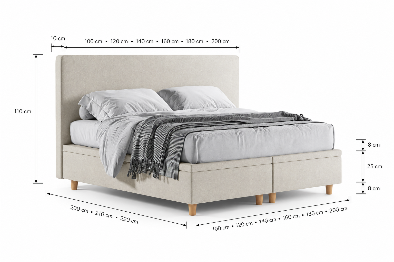 Boxspring Xpert - Boxspring met opbergruimte Monaco