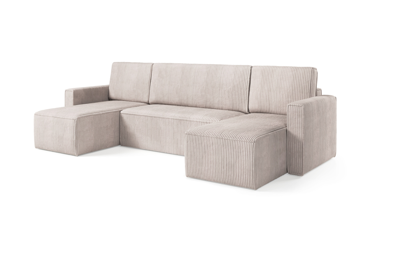 Barcelona - U - Sitzer Schlafsofa mit Stauraum