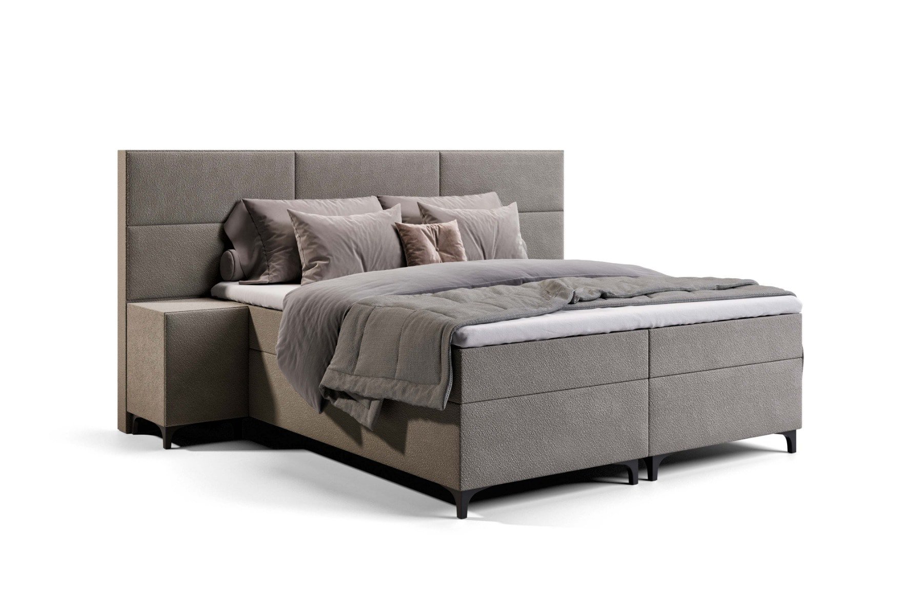 Boxspring met opbergruimte Bologna - 200x200 cm - Anthology 20 Creme - Bonellvering matras - Zonder topper - Zonder nachtkast - Aanbieding - 3008 main product photo