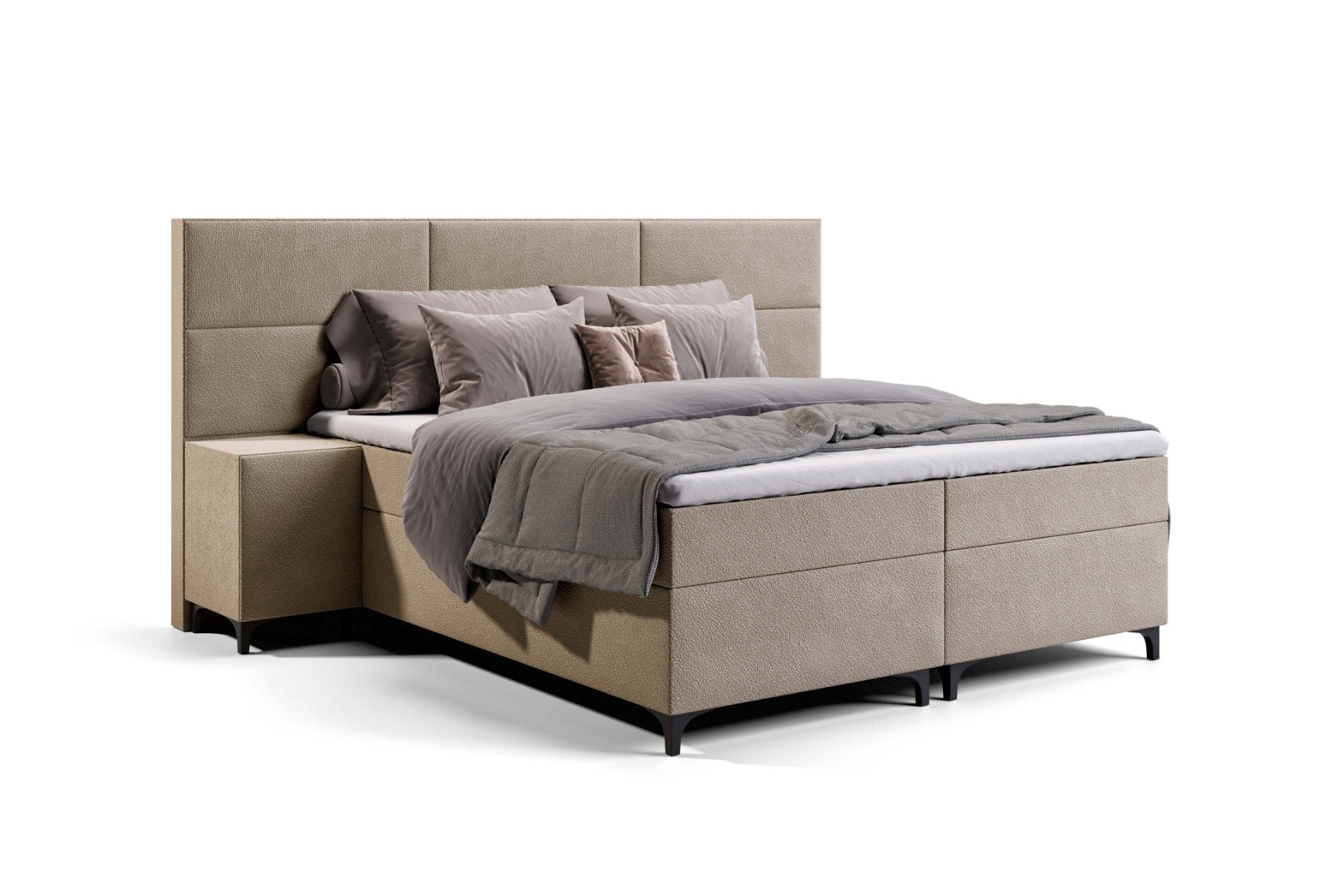 Boxspring Bologna - Anthology 3 Zand - 180x200 cm - Hard box - Bonellvering matras - Zonder topper - Zonder Nachtkasten - Aanbieding - 3031 main product photo