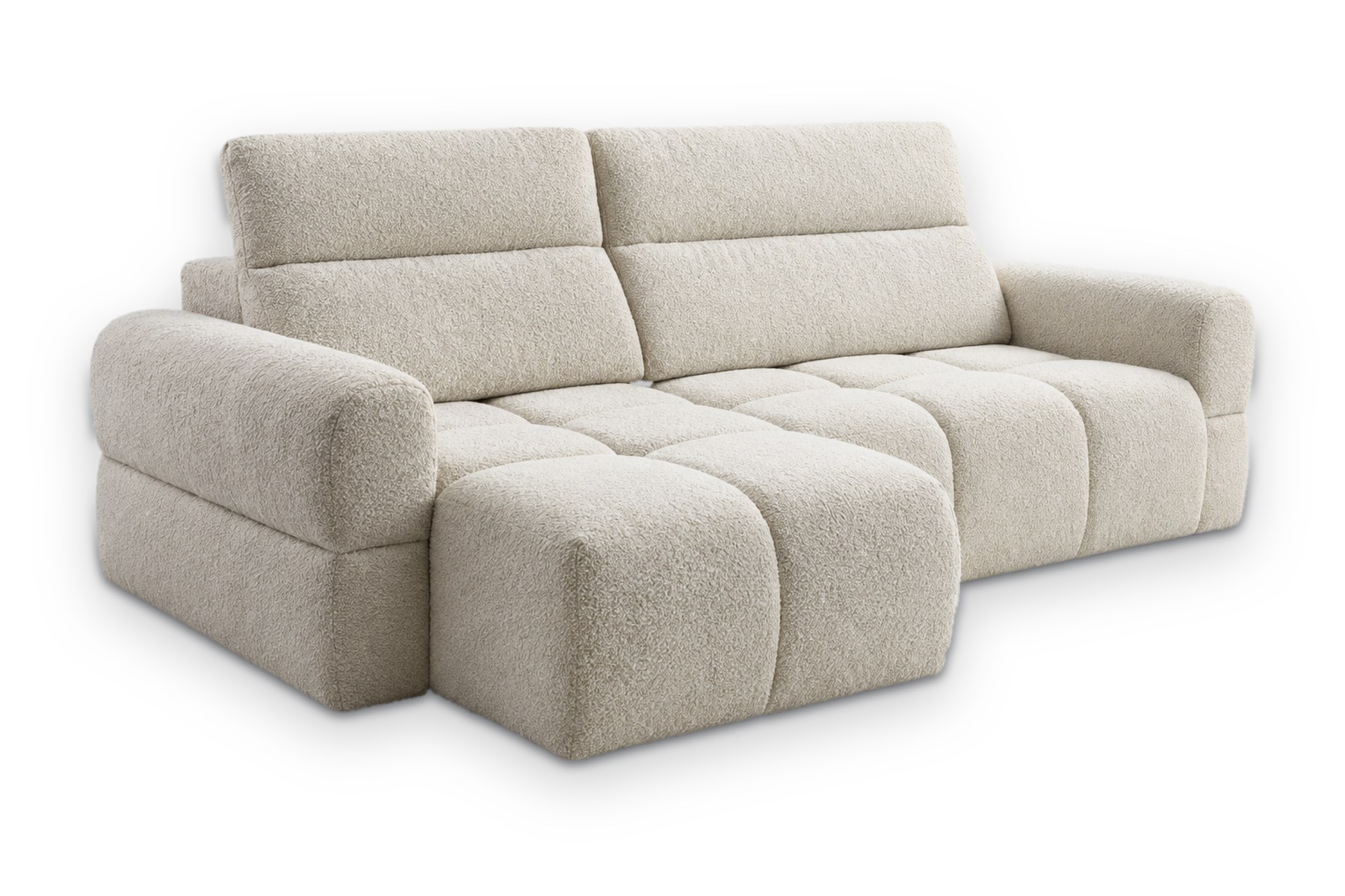 Boxspring Xpert - Hoekbank met elektrische zitverlenging en opbergruimte - Portofino