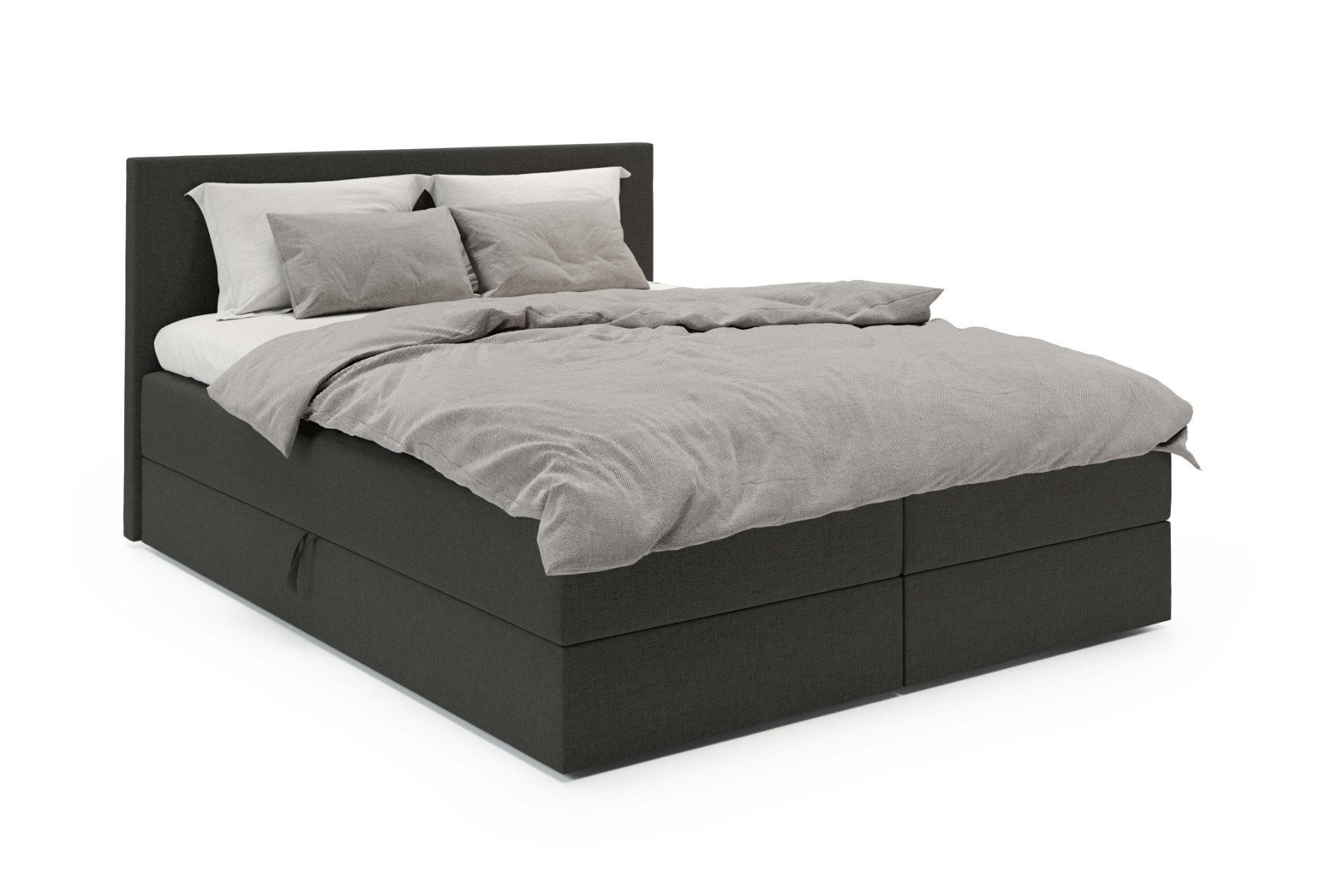 Boxspring met Opbergruimte Amsterdam - 80x200 cm - Sawana 14 Zwart - Bonellvering matras - Aanbieding - 106 main product photo