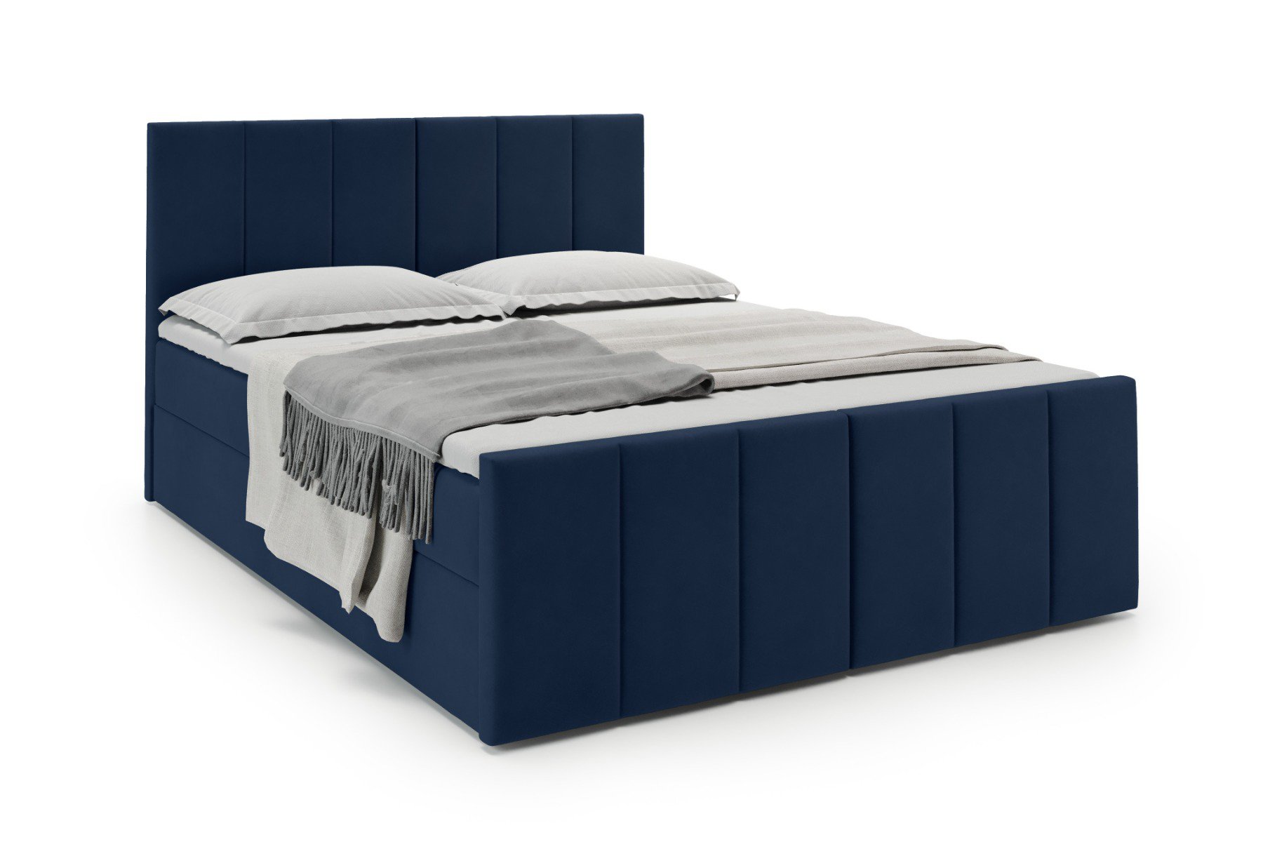 Boxspring met Opbergruimte Parijs - Manila 26 Navy - 120x200 cm - Bonellvering matras - 7011 main product photo