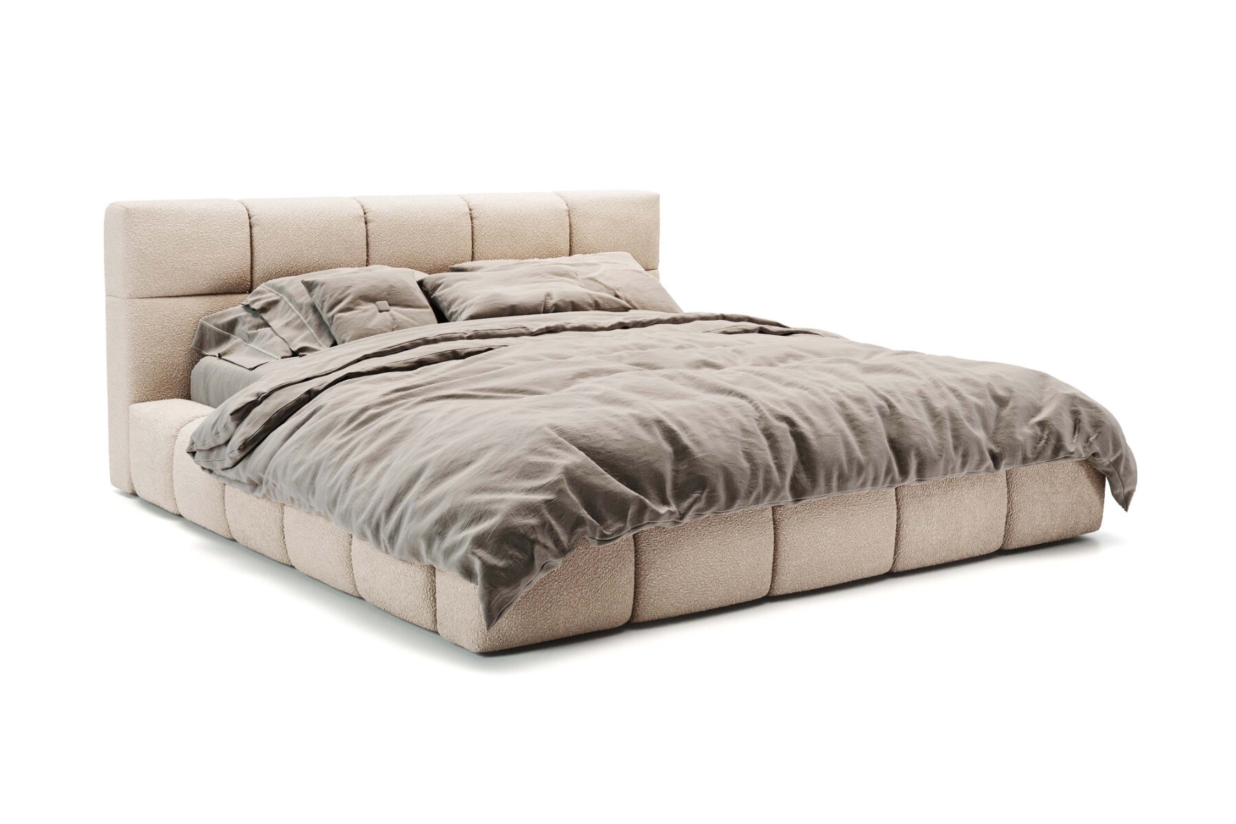Ledikant Milaan - 200x200cm - Baloo 2074 Off white - Zonder matras - Zonder topper - Aanbieding - 6007 main product photo