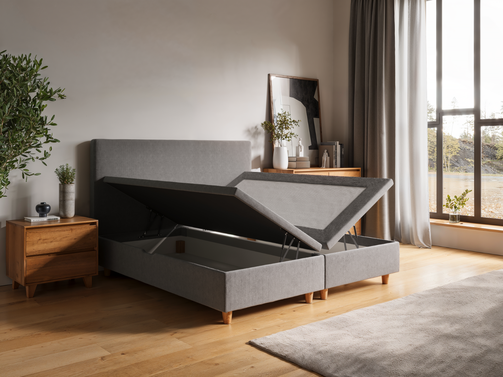 Boxspring Xpert - Boxspring met opbergruimte Monaco