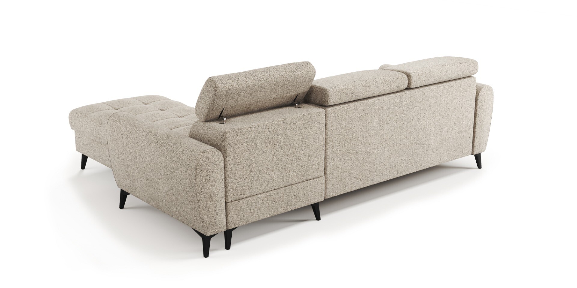 Hoekslaapbank met chaise longue en opbergruimte – Toronto