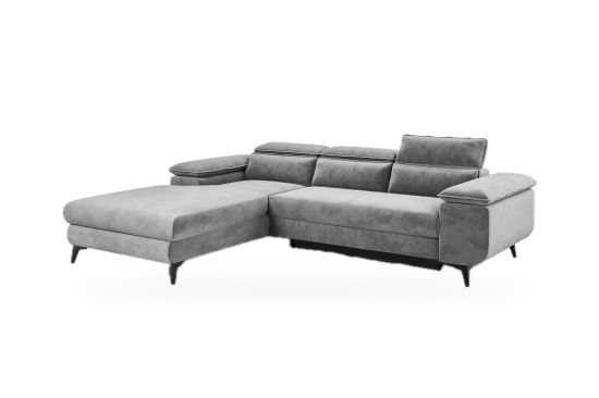 Ecksofa mit Stauraum und Kopfstützen – Modena