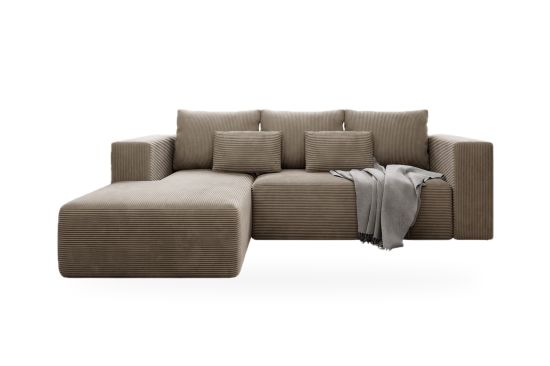 Cord-Ecksofa mit Stauraum – Livorno