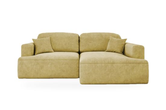 Samt-Ecksofa mit Stauraum – Lecce