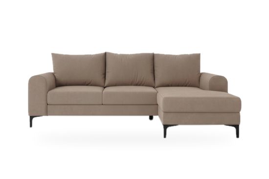 Ecksofa mit Stauraum auf goldenen Füßen – Treviso