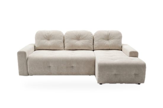 Chenille-Ecksofa mit Stauraum – Varese