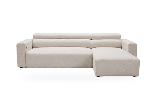 Ecksofa mit elektrischer Schlaffunktion und Stauraum – Salerno