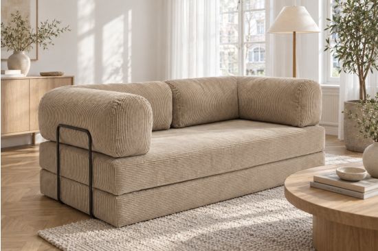 3-Sitzer Futon-Schlafsofa Asti