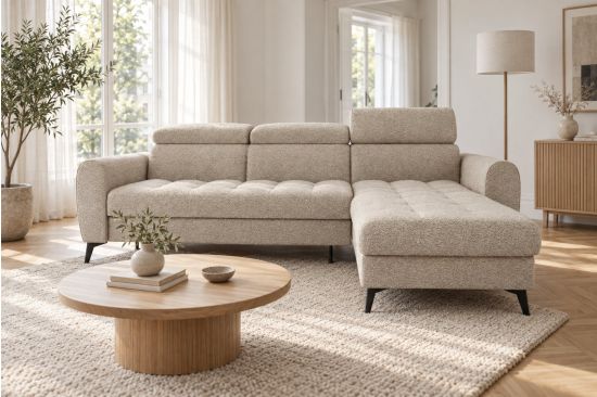 Ecksofa mit Récamiere und Stauraum – Toronto