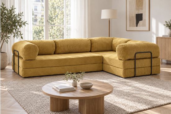 Schaum-Ecksofa mit Schlaffunktion – Rimini