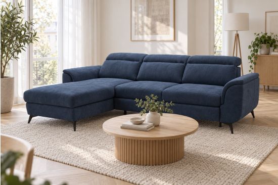 Ecksofa mit Récamiere und Stauraum – Bergamo