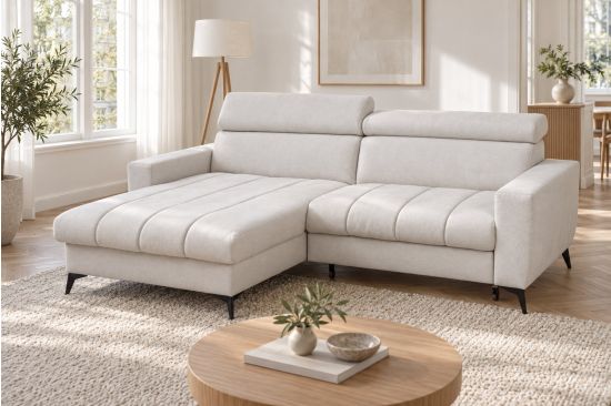 Ecksofa mit Stauraum und Kopfstützen – Padua