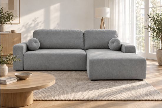 Samt-Ecksofa mit Stauraum – Ancona