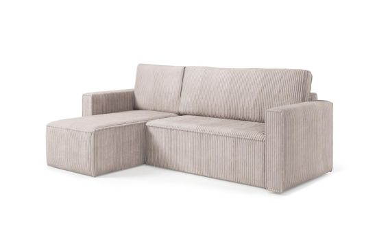 Barcelona - 3-Sitzer Schlafsofa mit Chaise lounge und Stauraum