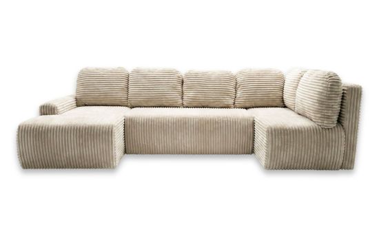 Ecksofa in U-Form mit Schlaffunktion und Stauraum – Siena