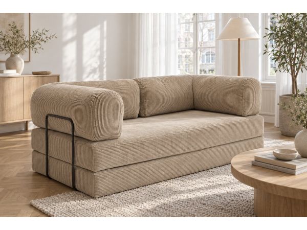 Asti 3-Zits Futon Slaapbank – Vloerbank met Slaapfunctie