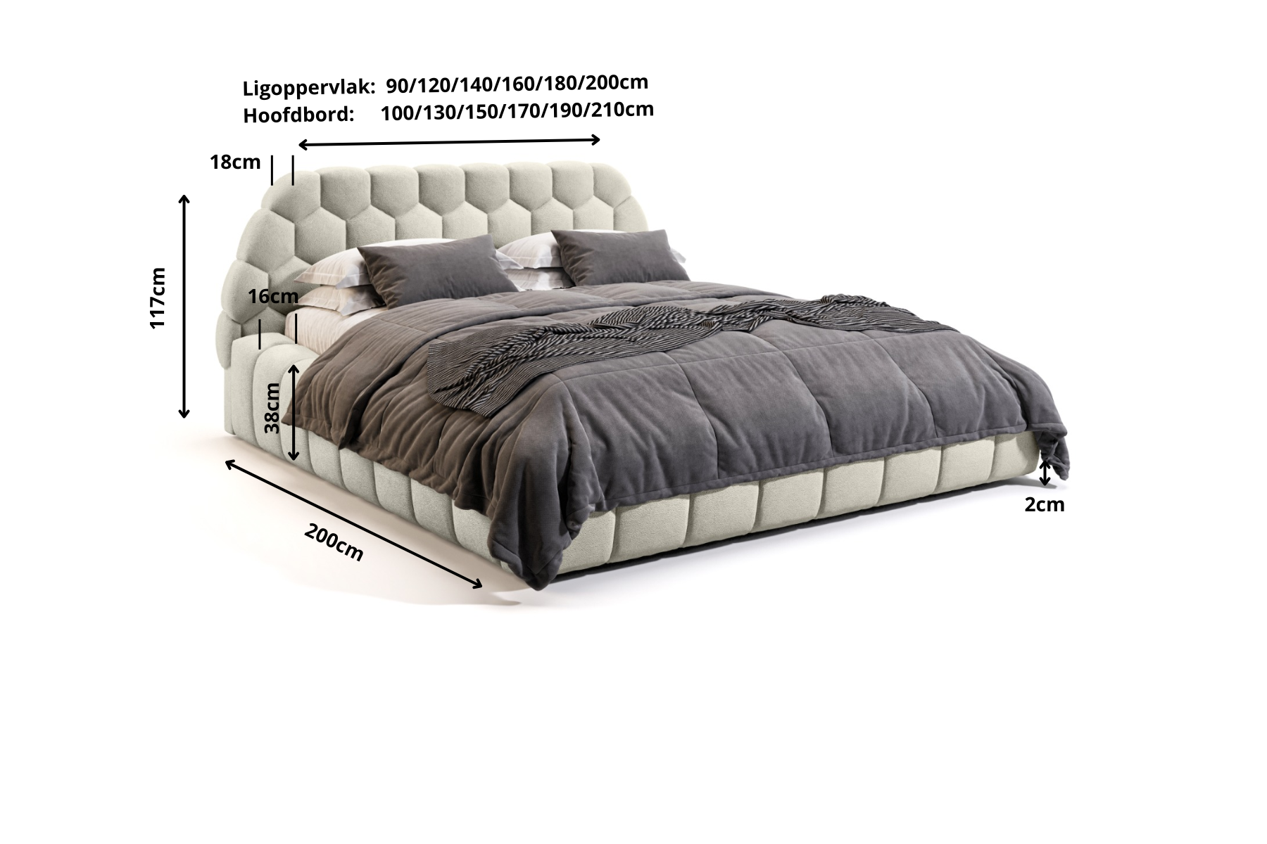 Boxspring Xpert - Ledikant met opbergruimte Honey