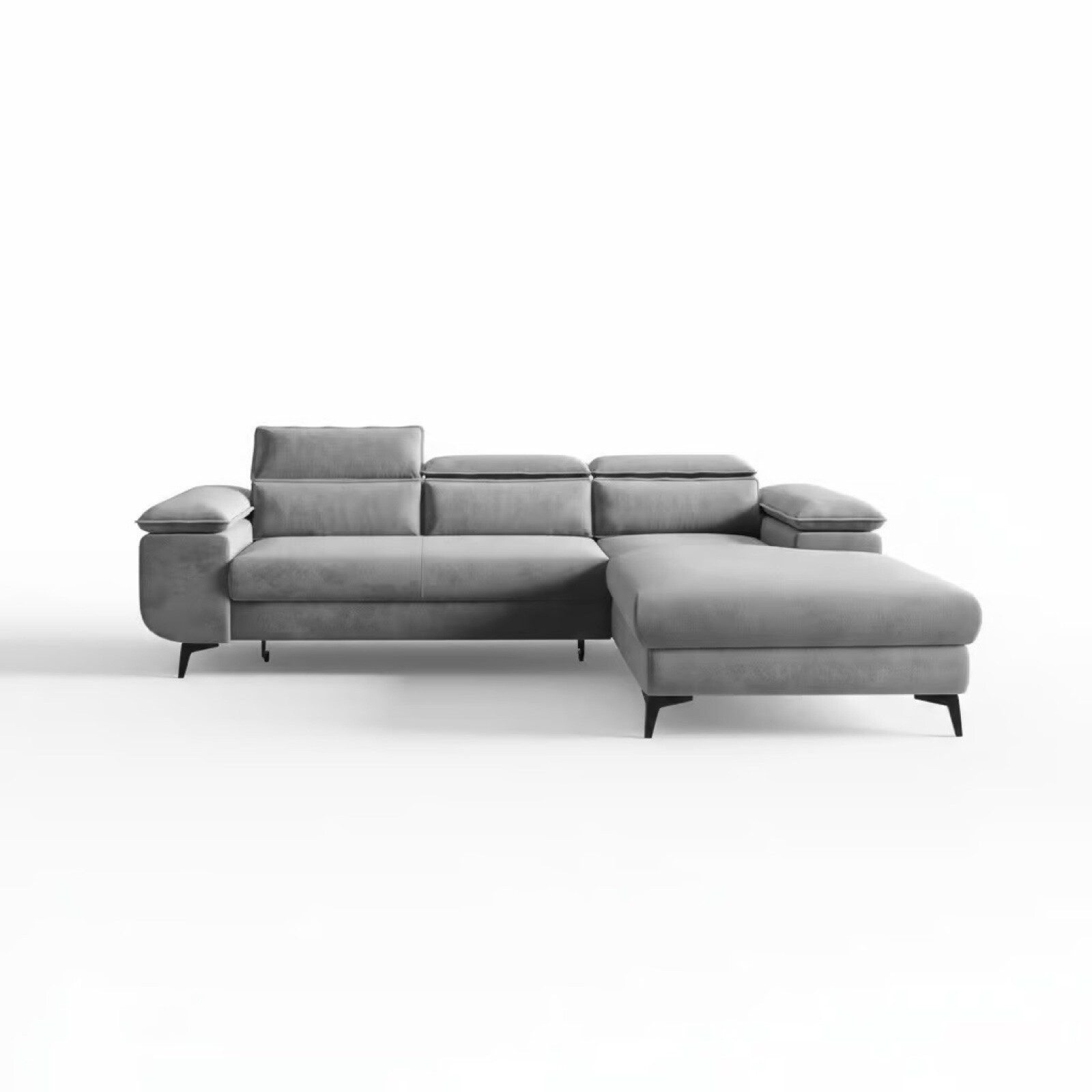 Boxspring Xpert - Hoekslaapbank met opbergruimte en hoofdsteunen - Modena