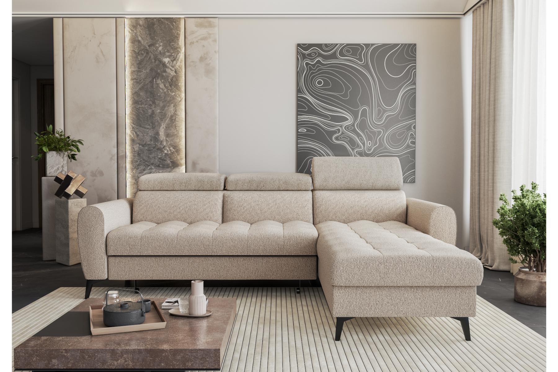 Hoekslaapbank met chaise longue en opbergruimte – Toronto