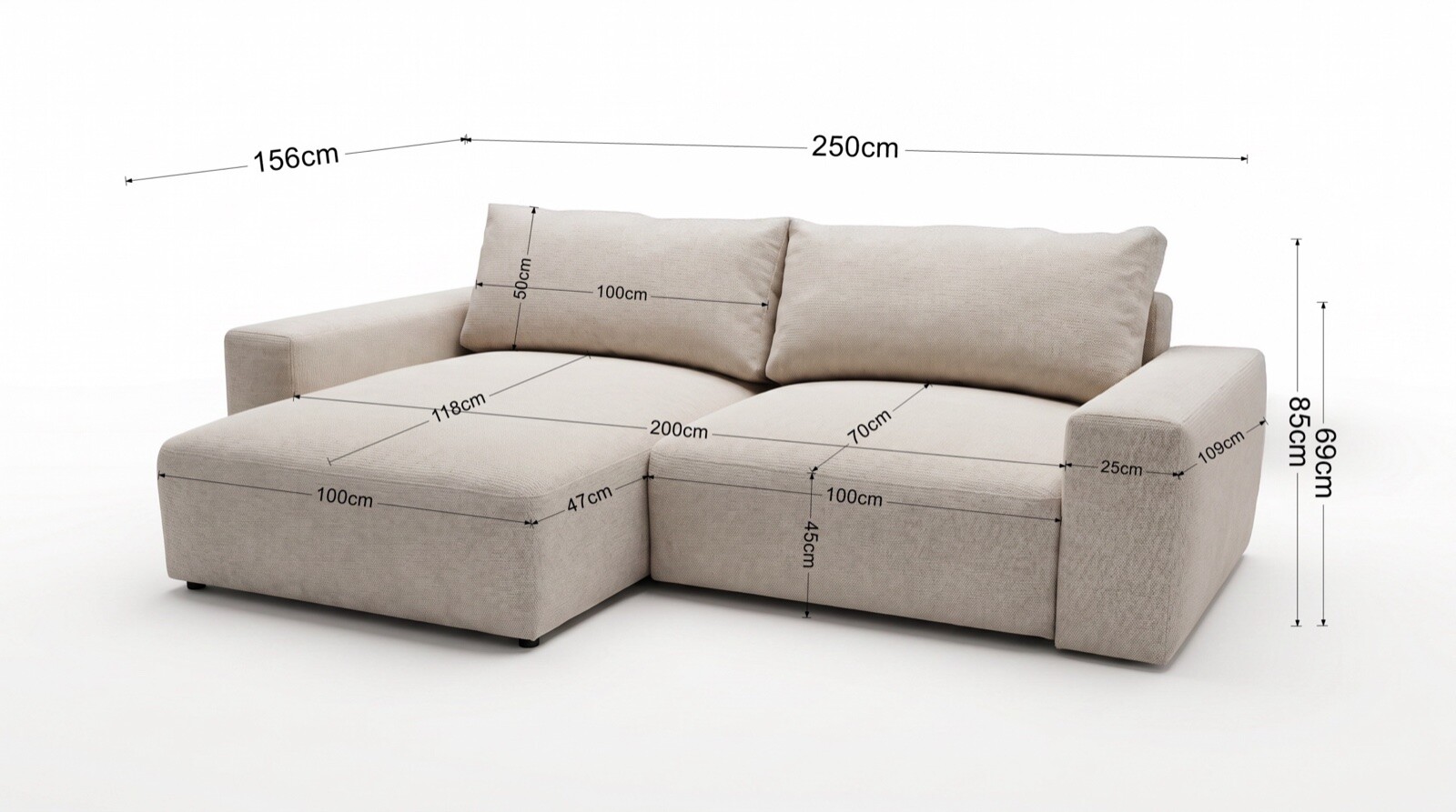 Boxspring Xpert - Modulaire hoekslaapbank met opbergruimte - Pescara