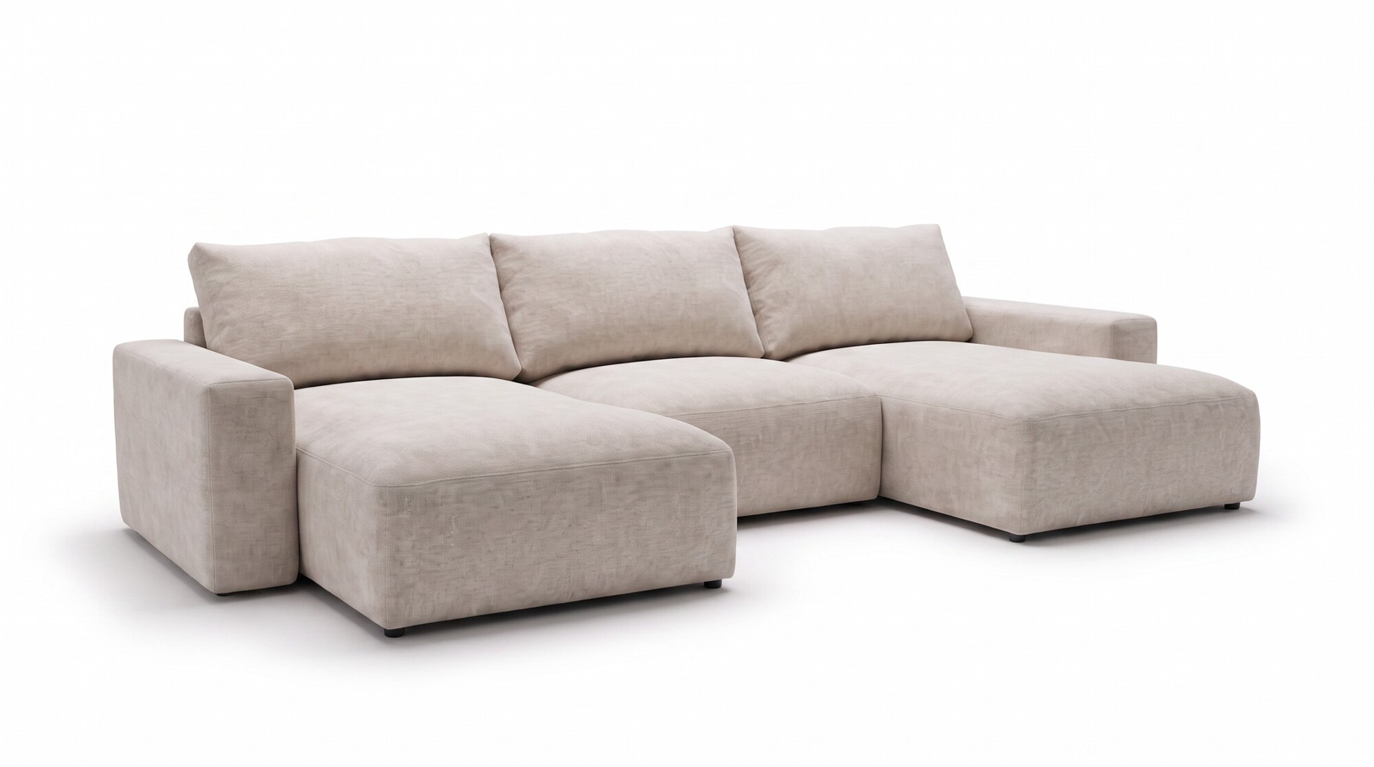 Boxspring Xpert - Modulaire U-vormige hoekslaapbank met opbergruimte - Pescara