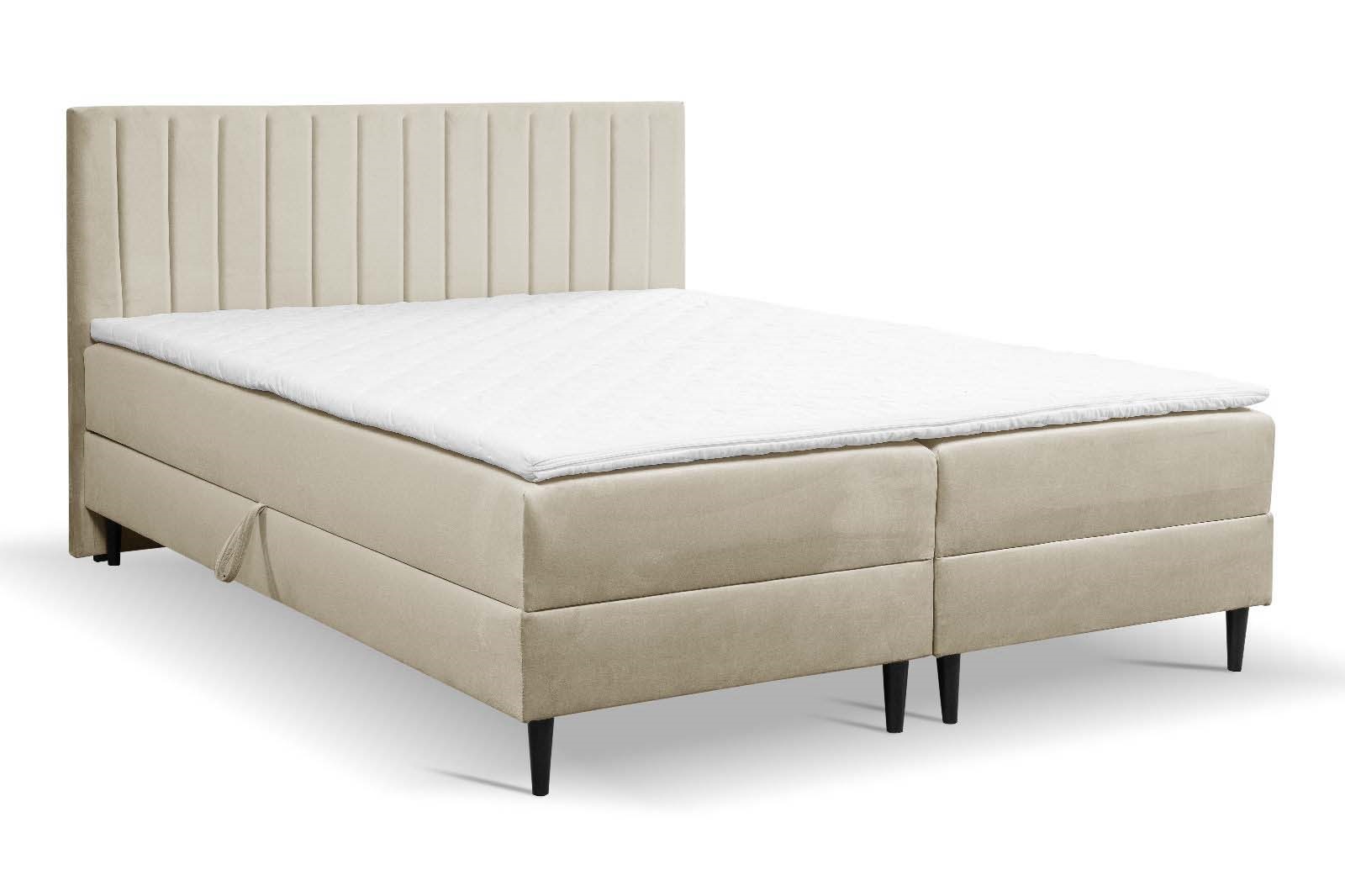 Boxspring met Opbergruimte Cannes 180x200cm - Manila 2 Licht beige - Bonellvering matras - Zonder topper - Aanbieding - 3065 main product photo