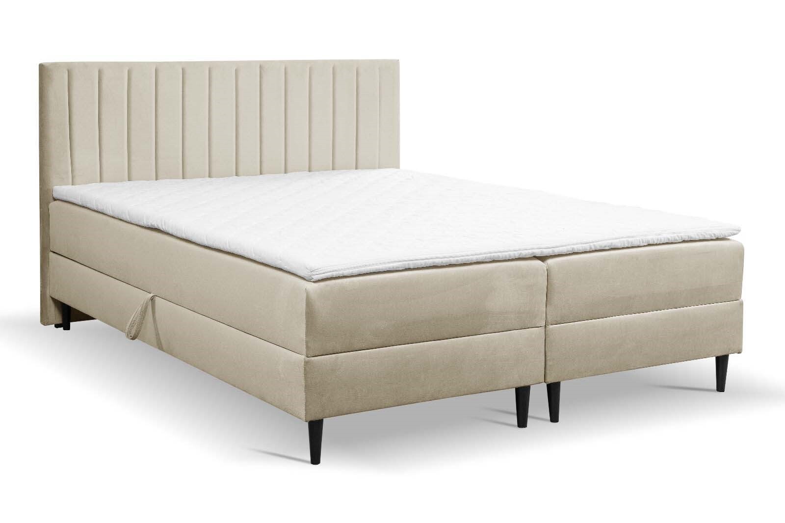 Boxspring met Opbergruimte Cannes 180x200cm - Manila 2 Licht beige - Bonellvering matras - Zonder topper - Aanbieding - 3065 main product photo