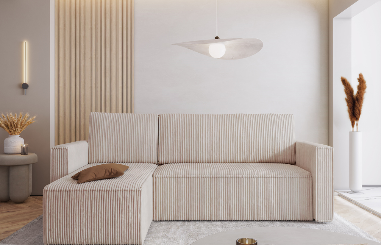 Barcelona - 3-personers sovesofa med chaiselong og opbevaring