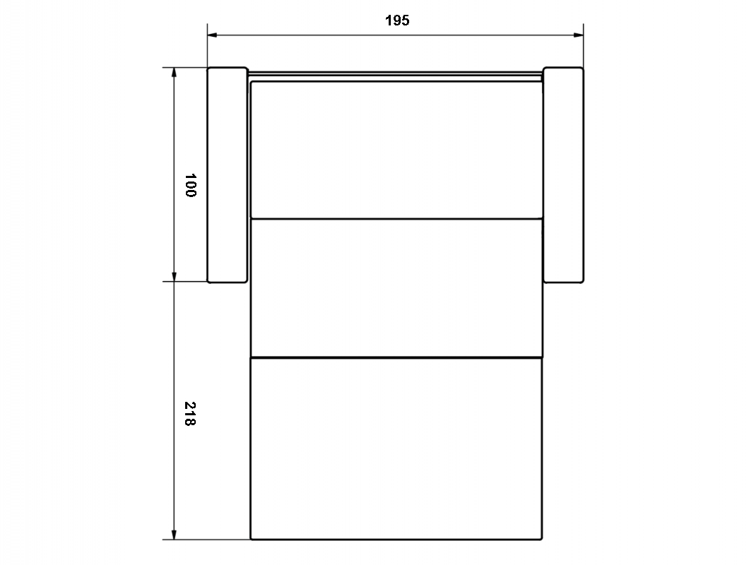 Afmeting 2-zits slaapbank Storage