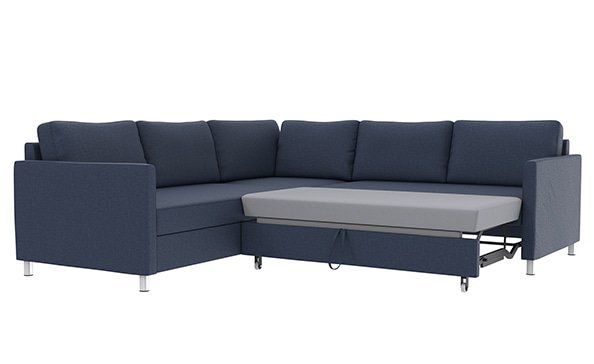 Grote hoekslaapbank Comfy met opbergruimte links